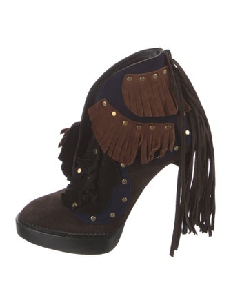 Burberry Prorsum Suede Studded Accents Boots