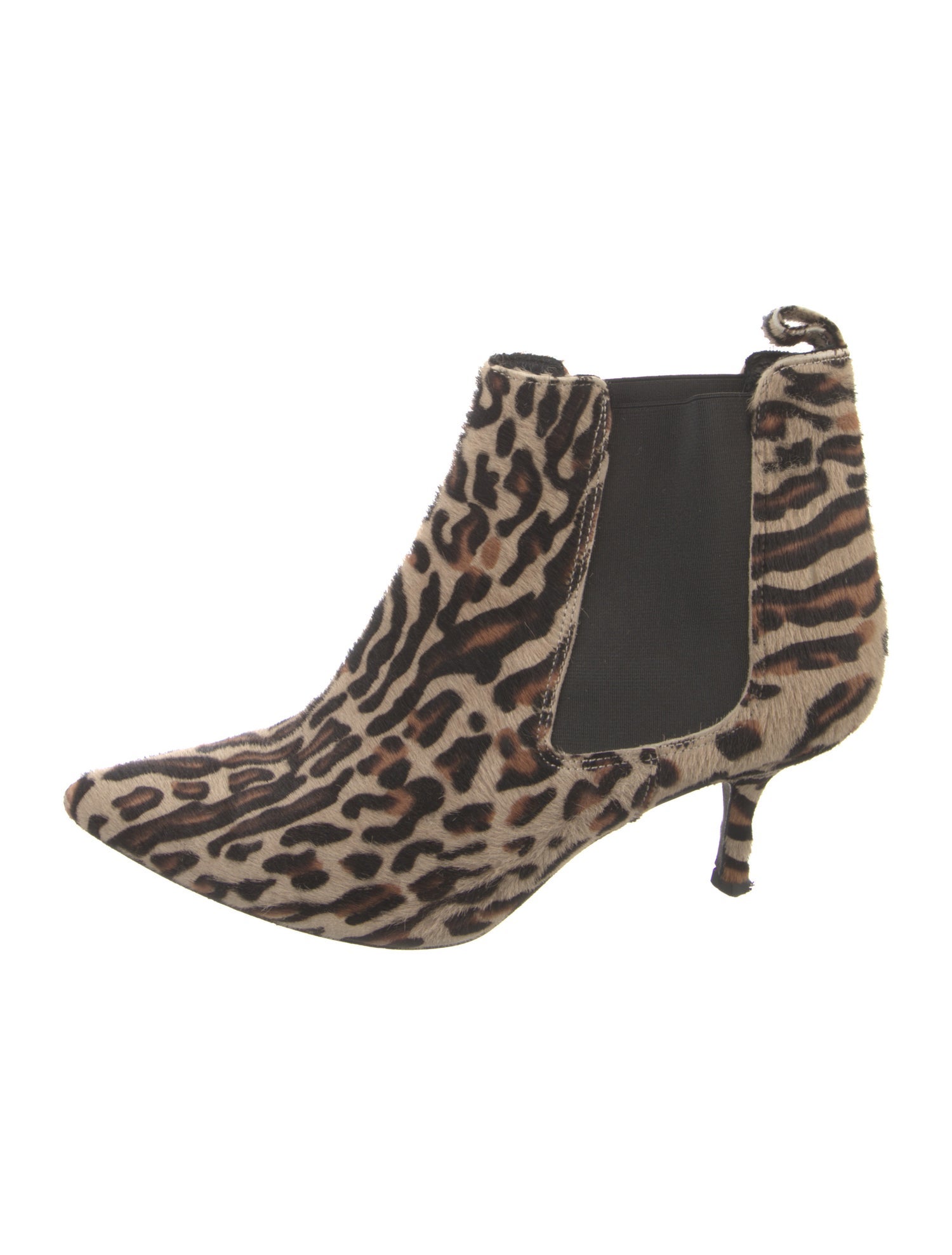 Anine Bing Ponyhair Animal Print Chelsea Boots