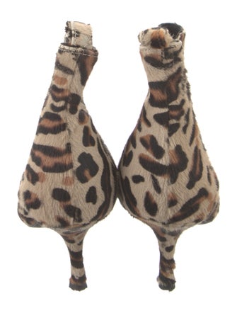 Anine Bing Ponyhair Animal Print Chelsea Boots