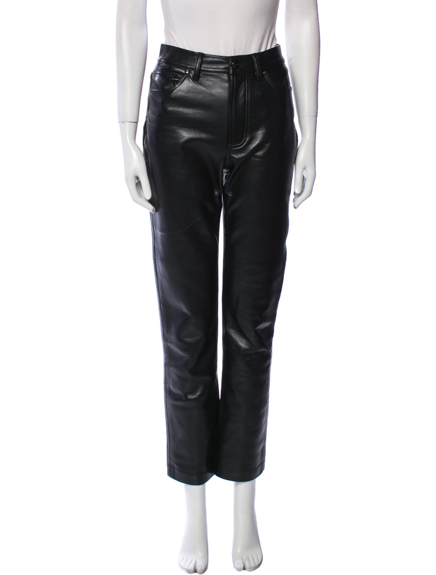 Anine Bing Straight Leg Pants - Black, 10