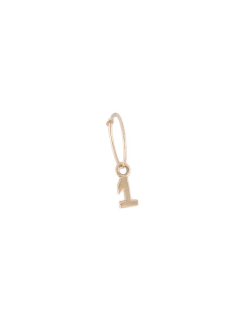 Anine Bing 14K Digit Charm "1" Single Huggie Earring