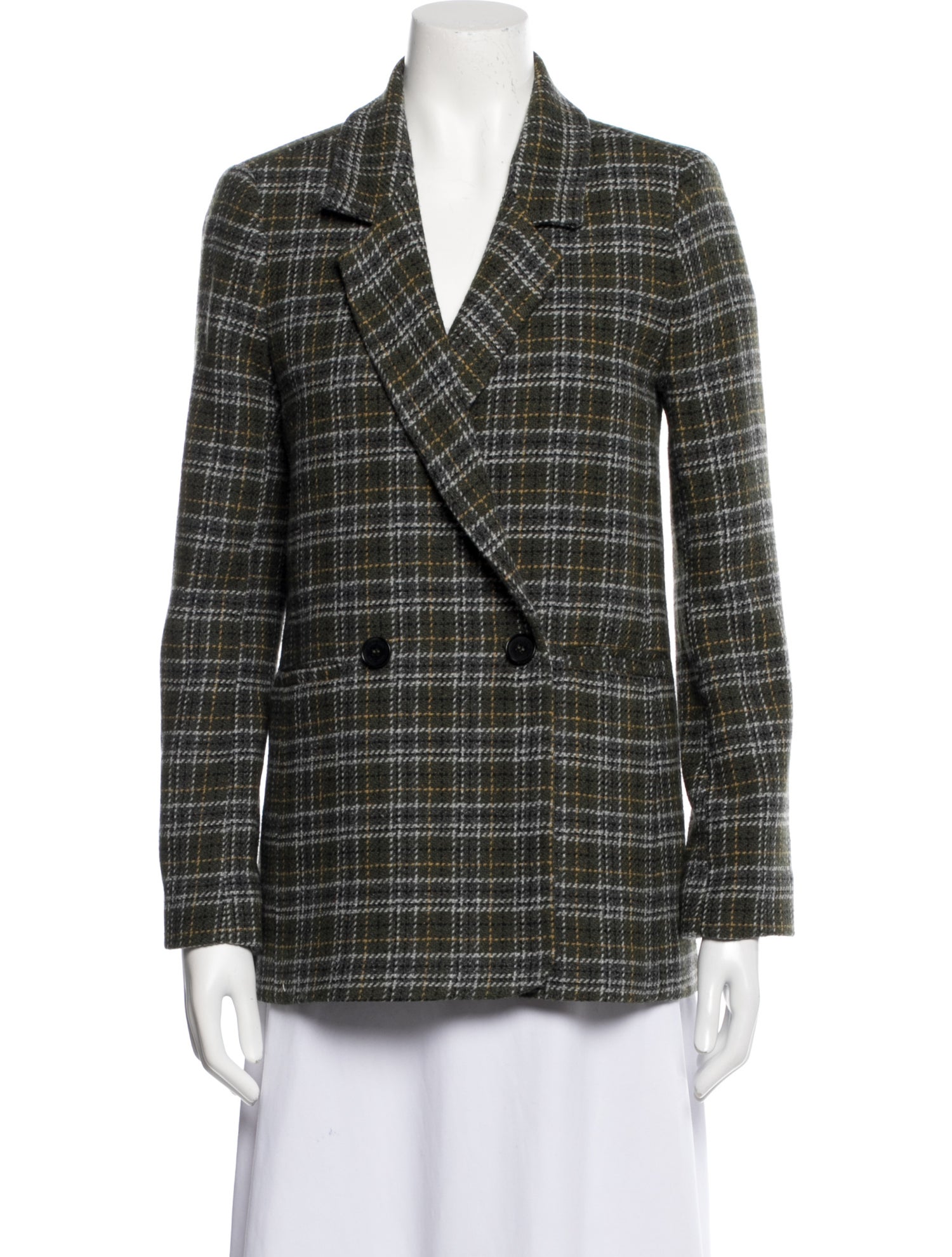 Anine Bing Plaid Print Blazer