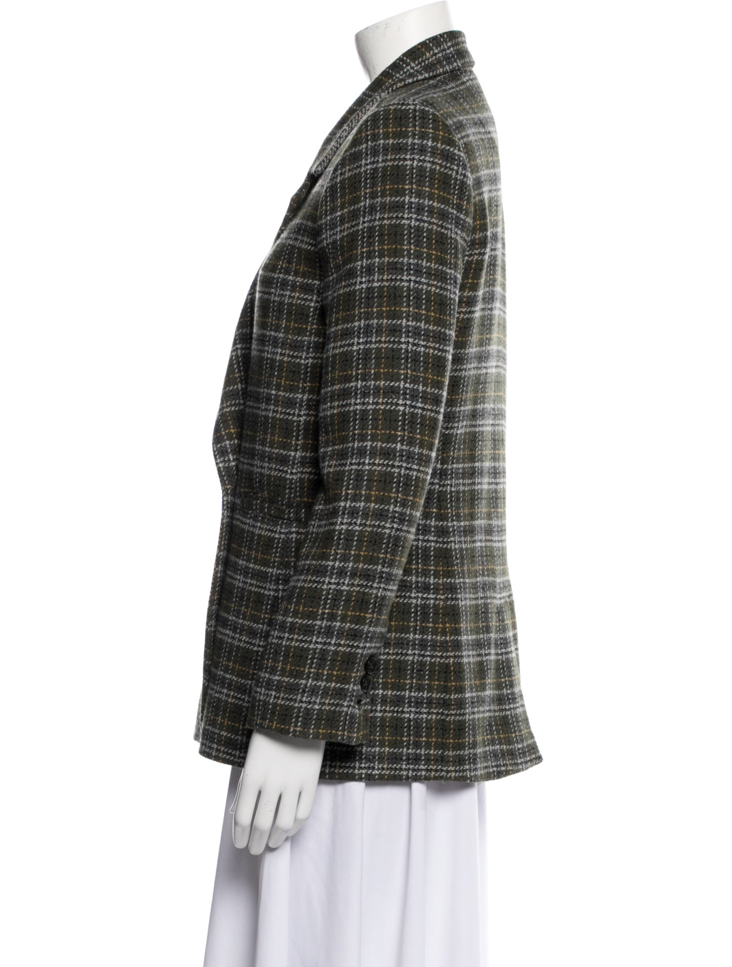 Anine Bing Plaid Print Blazer