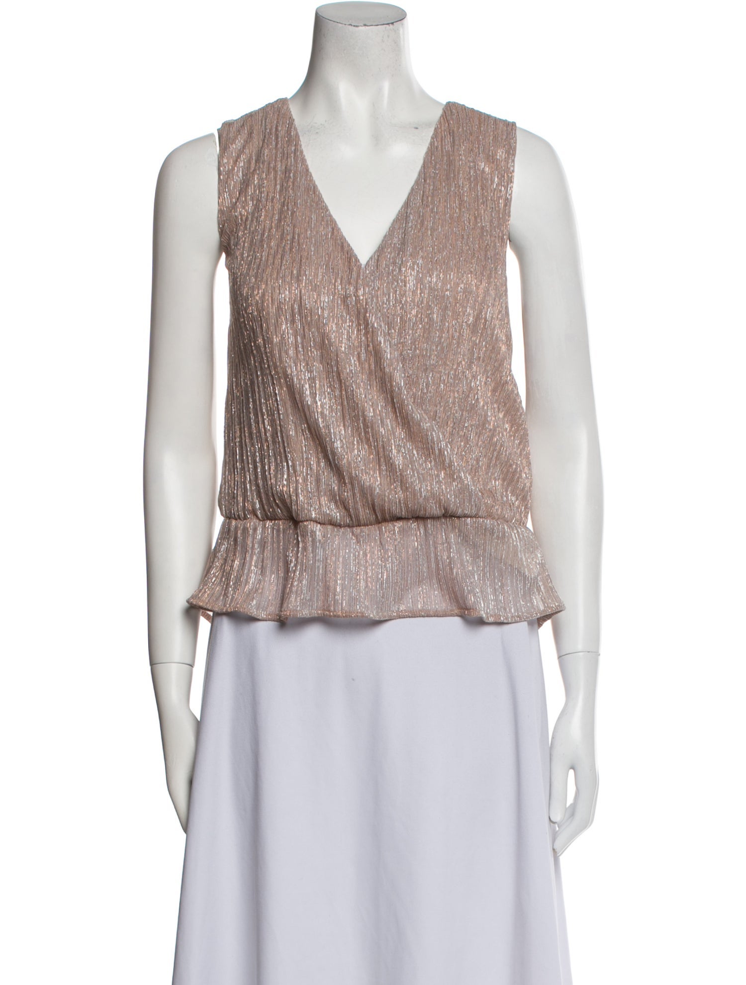 Anine Bing V-Neck Sleeveless Crop Top