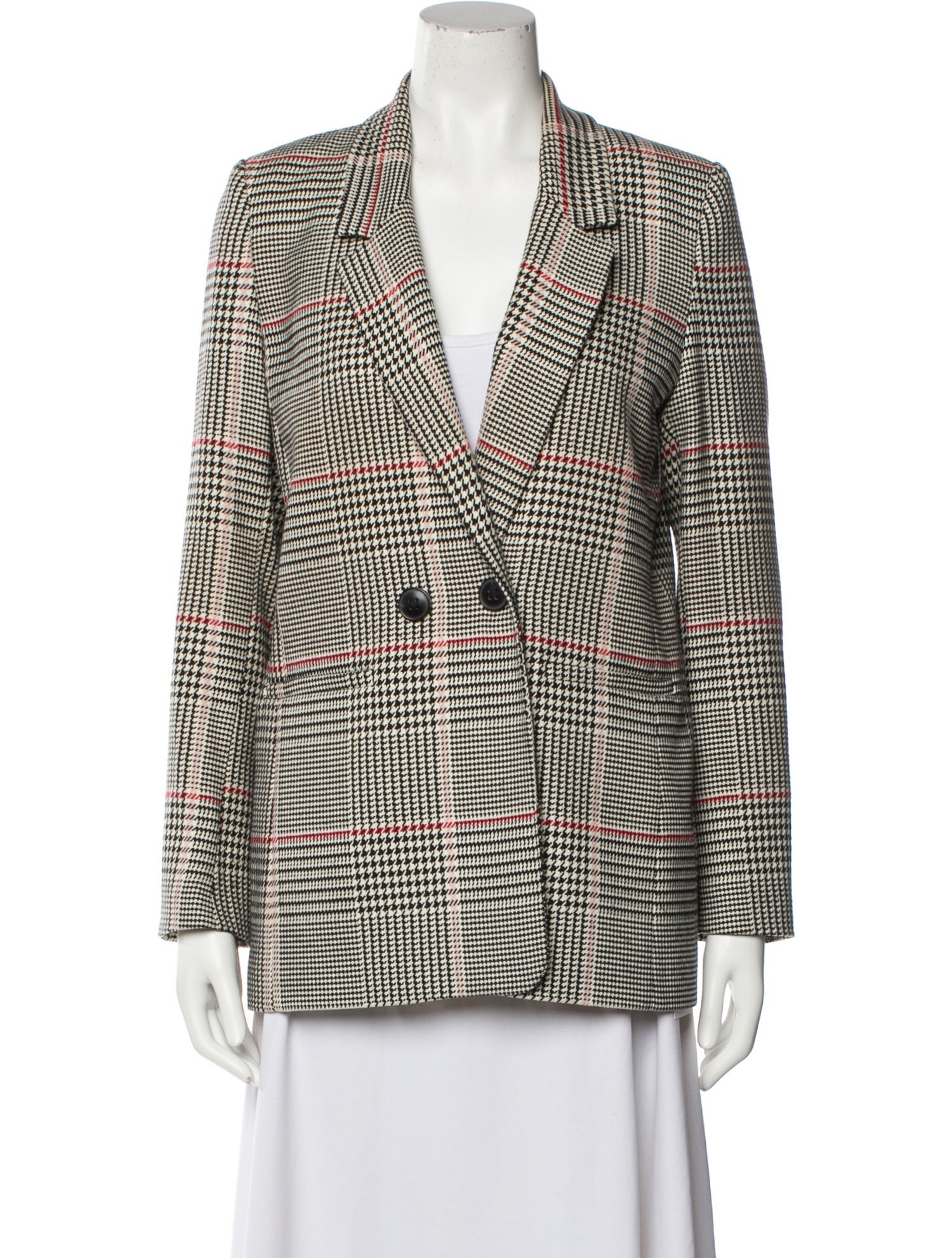 Anine Bing Houndstooth Print Blazer