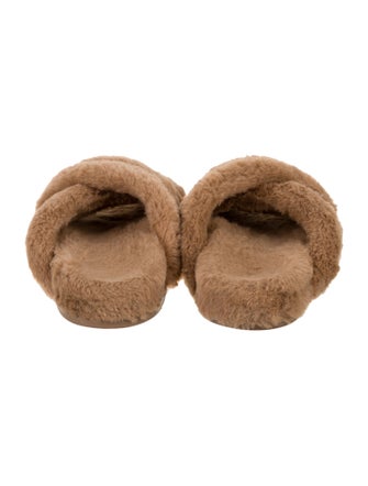Anine Bing Faux Fur Slides