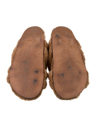 Anine Bing Faux Fur Slides