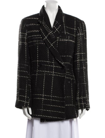 Anine Bing Plaid Print Coat