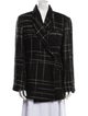 Anine Bing Plaid Print Coat