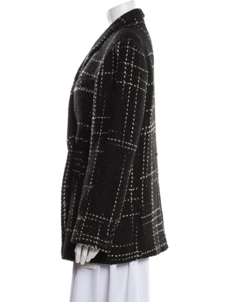 Anine Bing Plaid Print Coat