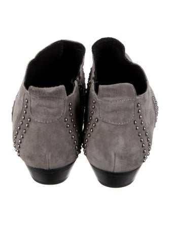 Anine Bing Suede Studded Accents Lace-Up Boots