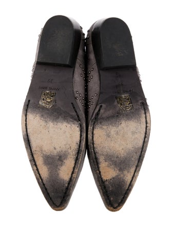 Anine Bing Suede Studded Accents Lace-Up Boots