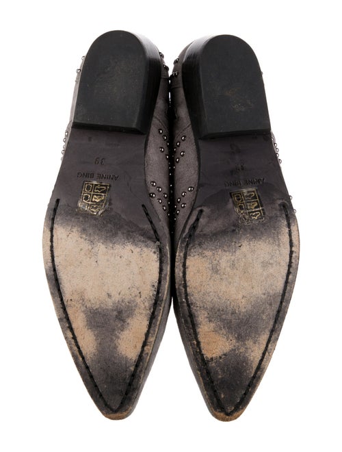 Anine Bing Suede Studded Accents Lace-Up Boots