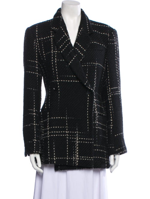 Anine Bing Wool Tweed Pattern Peacoat