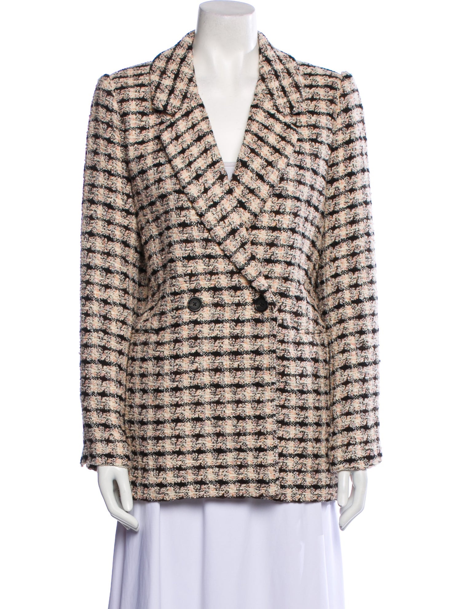 Anine Bing Houndstooth Print Peacoat