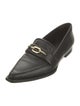 Anine Bing Leather Chain-Link Accents Loafers