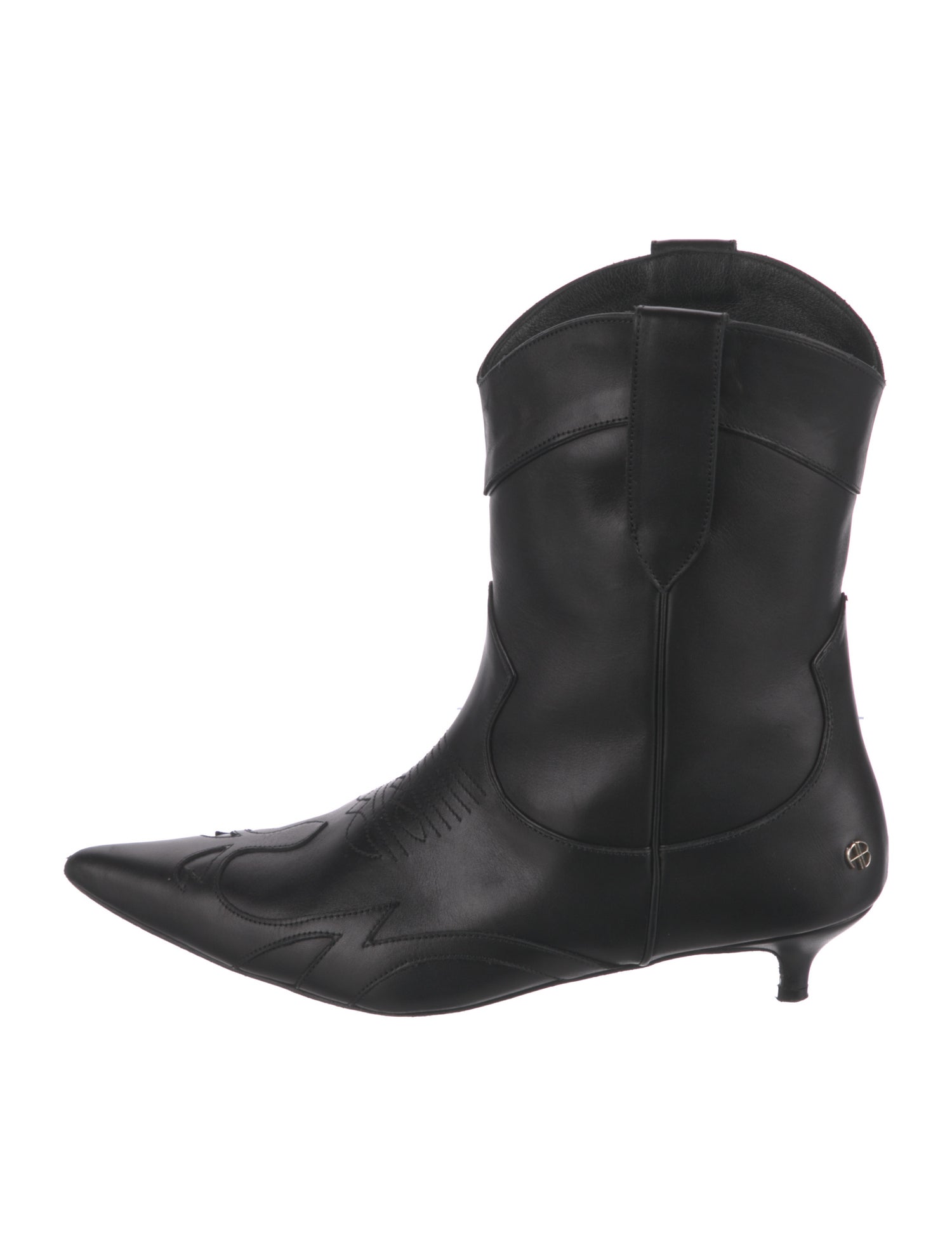 Anine Bing Leather Western Boots
