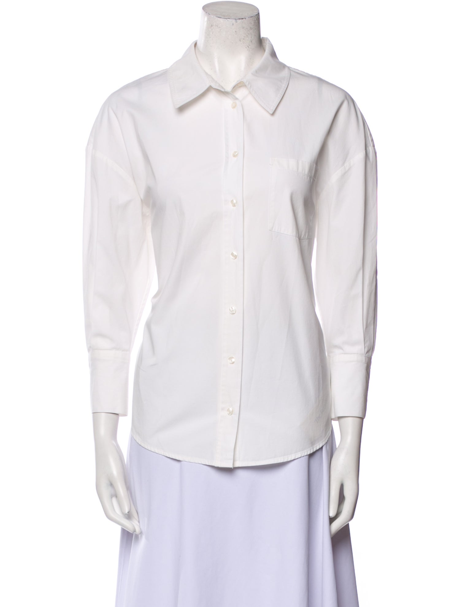 Anine Bing Three-Quarter Sleeve Button-Up Top