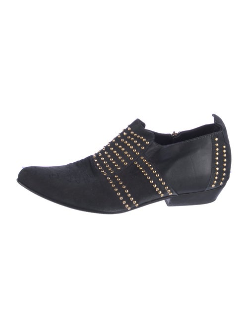 Anine Bing Suede Studded Accents Lace-Up Boots