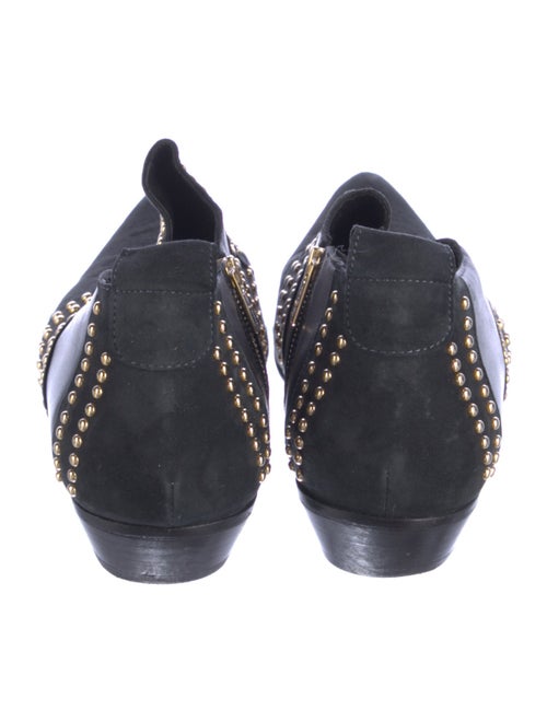 Anine Bing Suede Studded Accents Lace-Up Boots