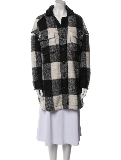 Anine Bing Wool Plaid Print Jacket