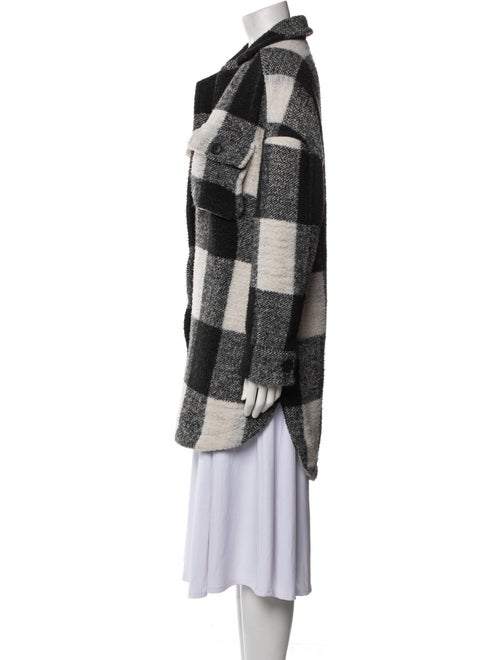 Anine Bing Wool Plaid Print Jacket