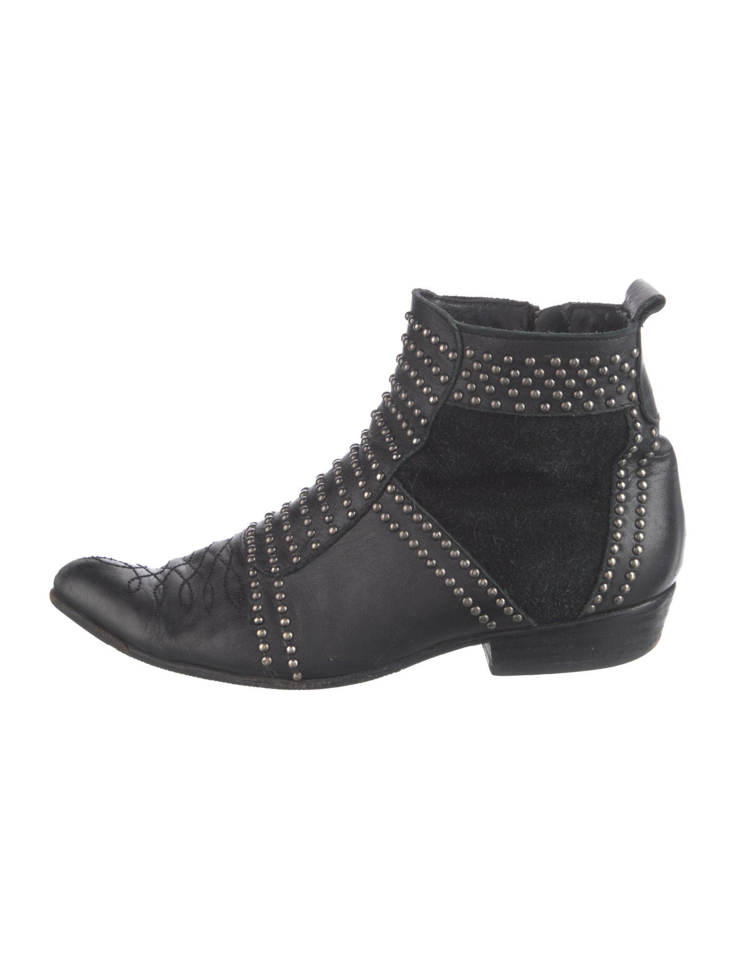 Anine Bing Leather Studded Accents Boots