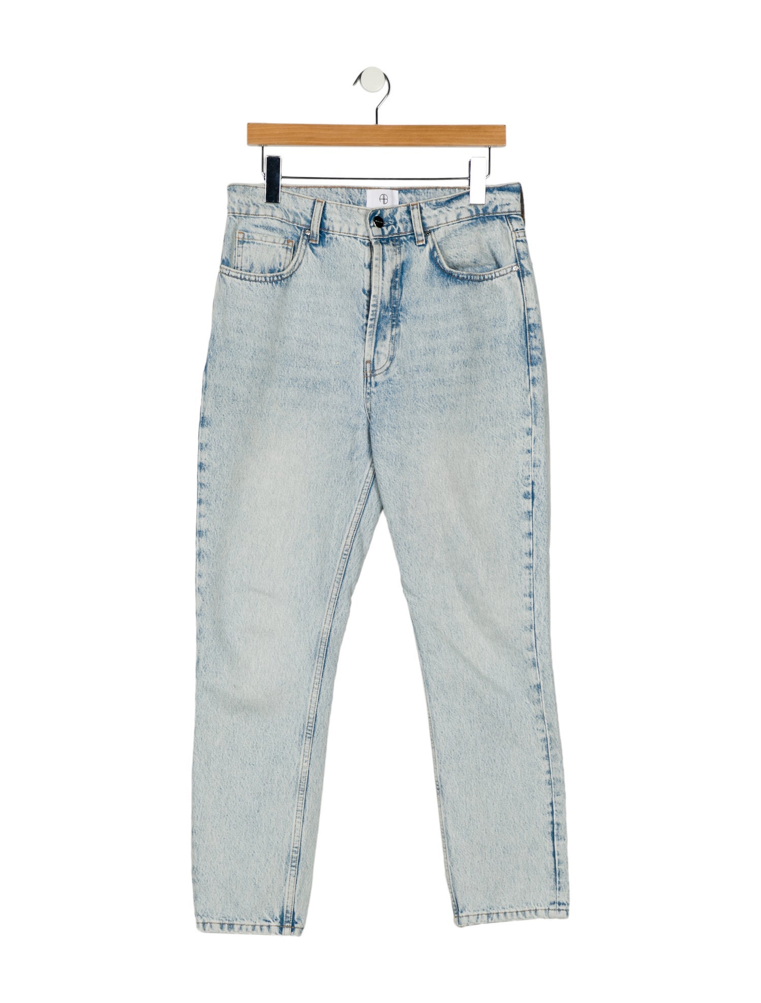 Anine Bing High-Rise Straight Leg Jeans