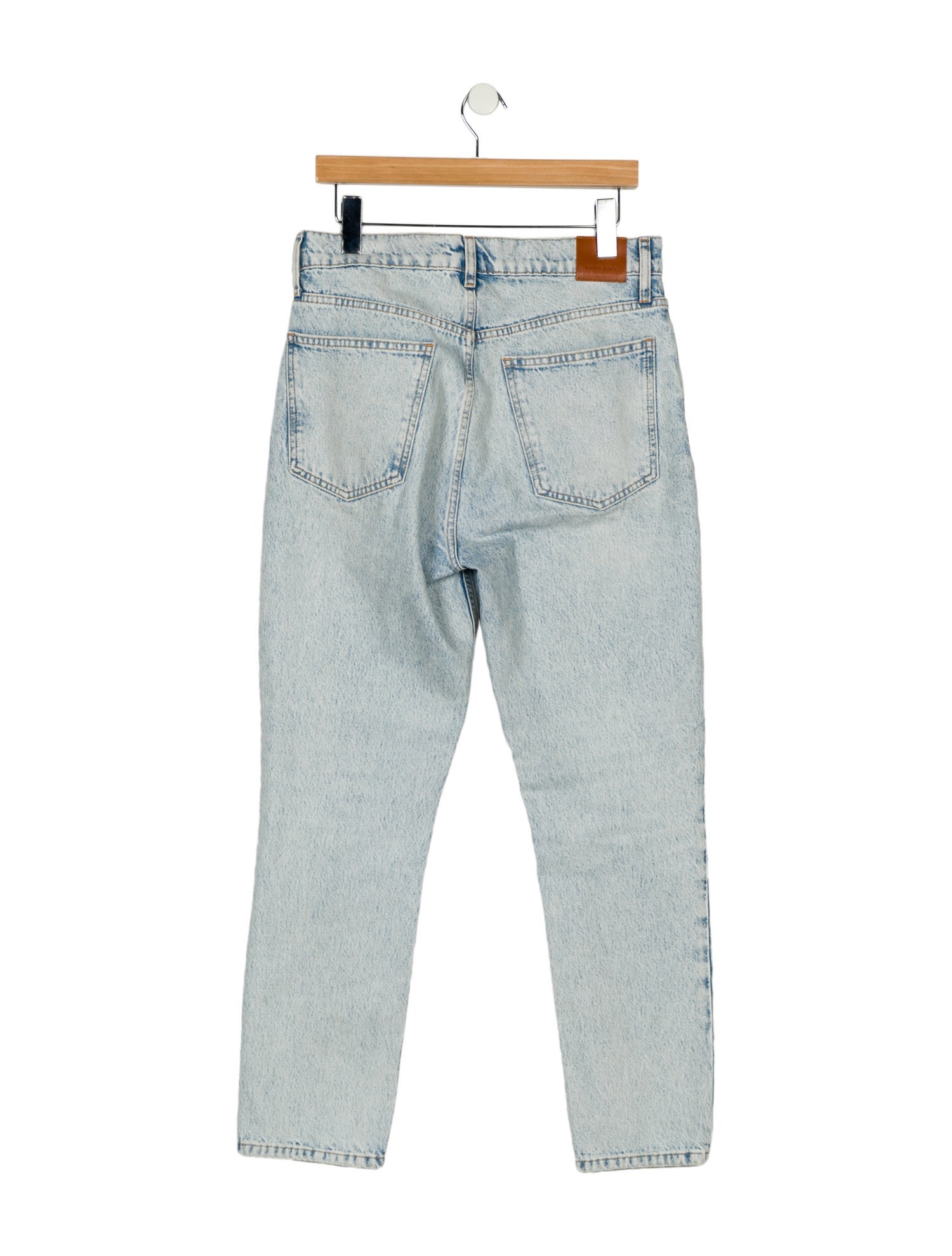 Anine Bing High-Rise Straight Leg Jeans