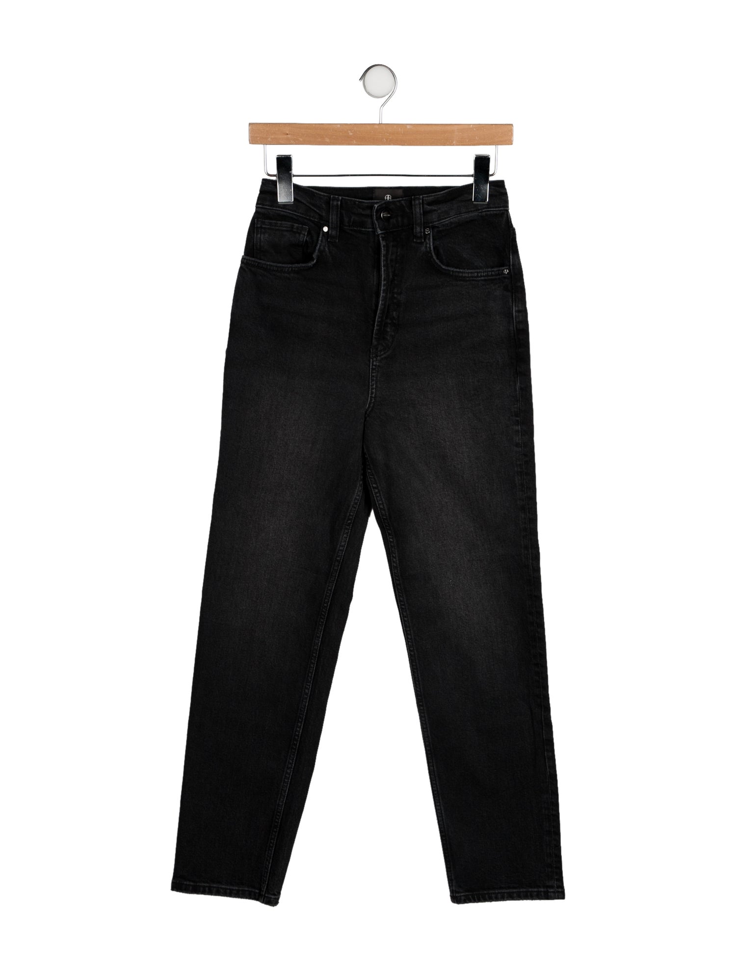 Anine Bing High-Rise Straight Leg Jeans