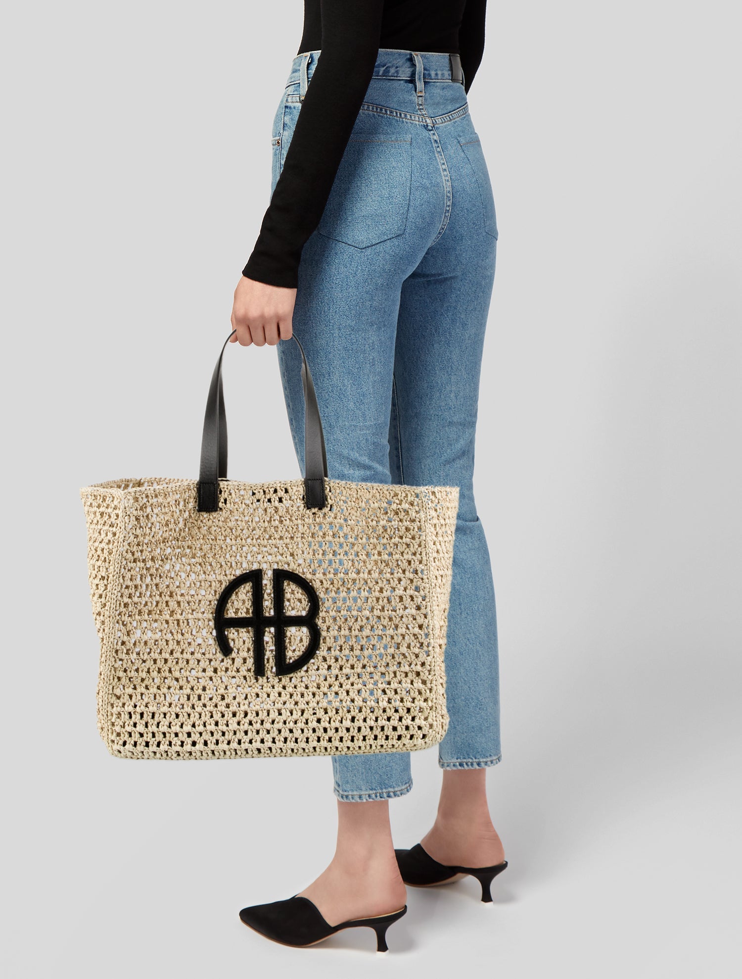 Anine Bing Raffia Shoulder Bag