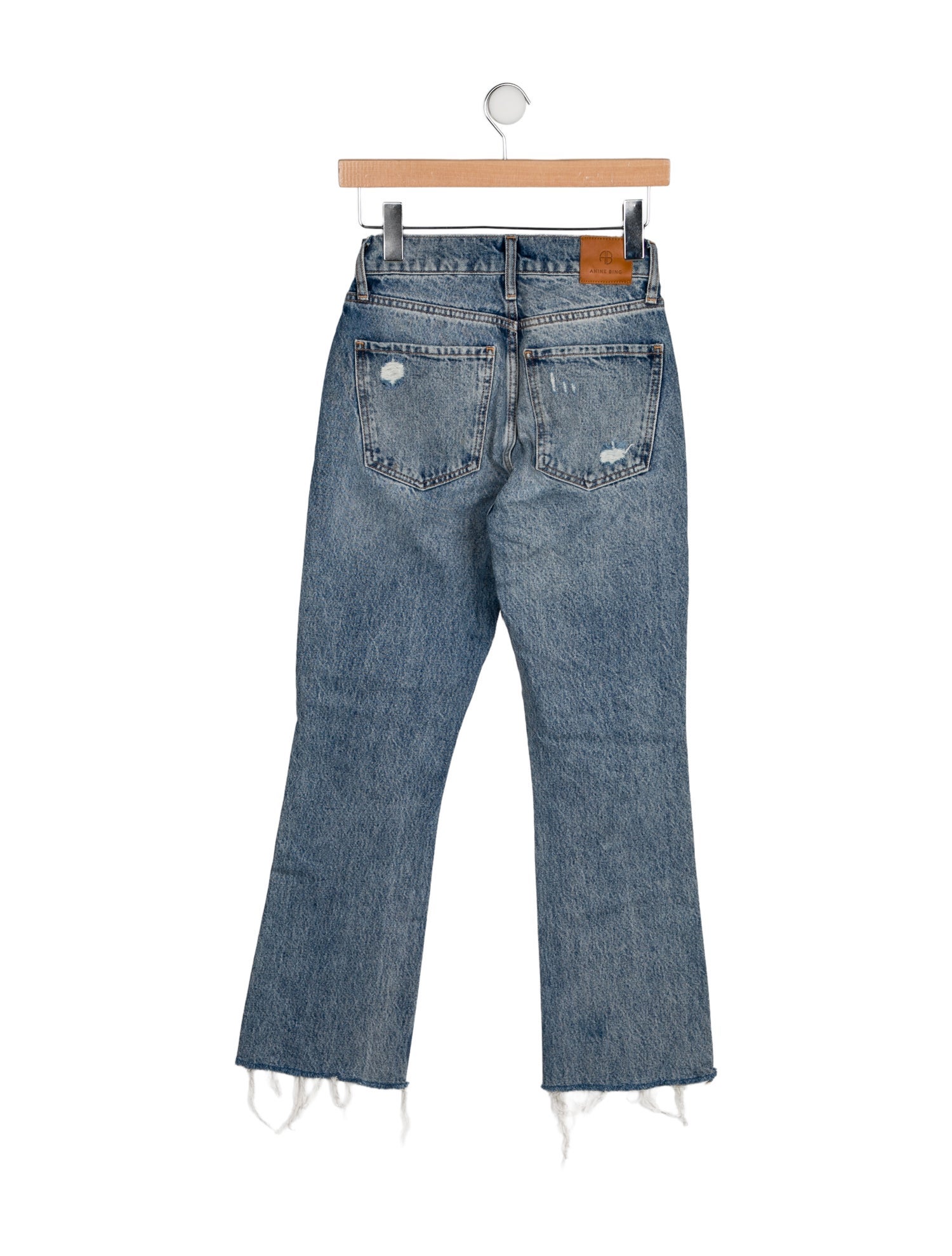 Anine Bing Mid-Rise Straight Leg Jeans