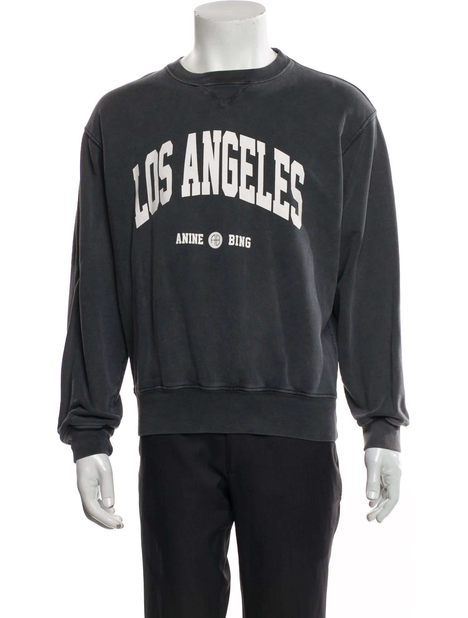 Anine Bing Graphic Print Crew Neck Pullover