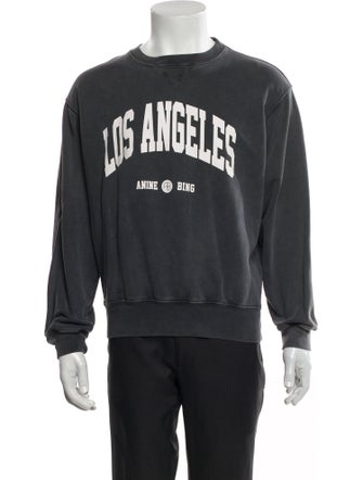 Anine Bing Graphic Print Crew Neck Pullover