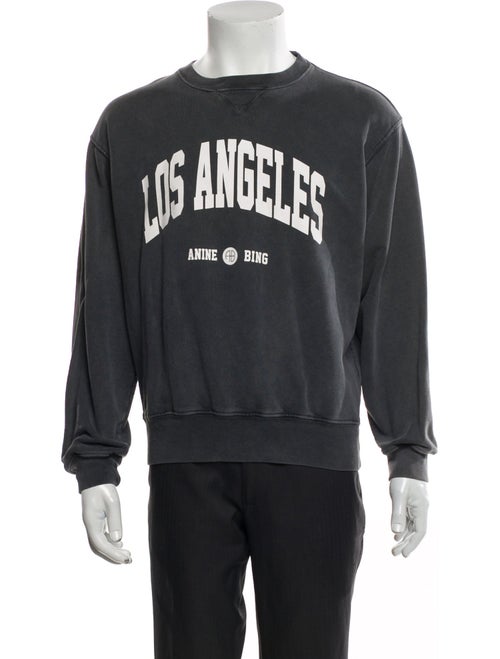 Anine Bing Graphic Print Crew Neck Pullover