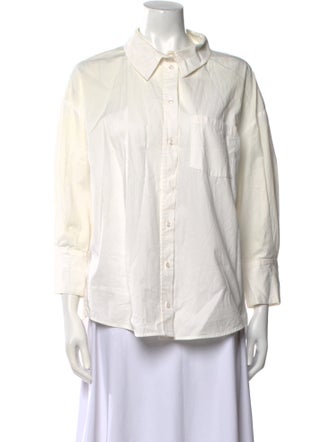 Anine Bing Three-Quarter Sleeve Button-Up Top