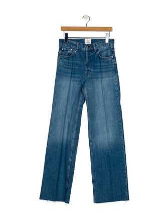 Anine Bing Mid-Rise Wide Leg Jeans