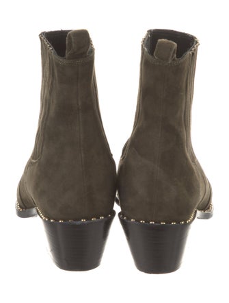 Anine Bing Suede Studded Accents Chelsea Boots