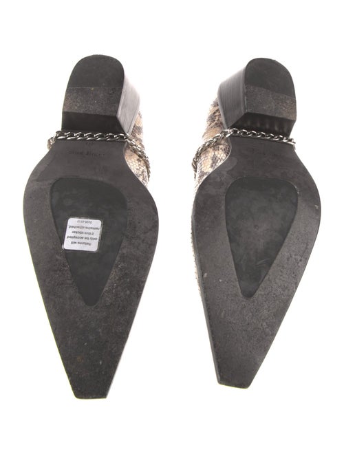 Anine Bing Chain-Link Accent Leather Combat Boots