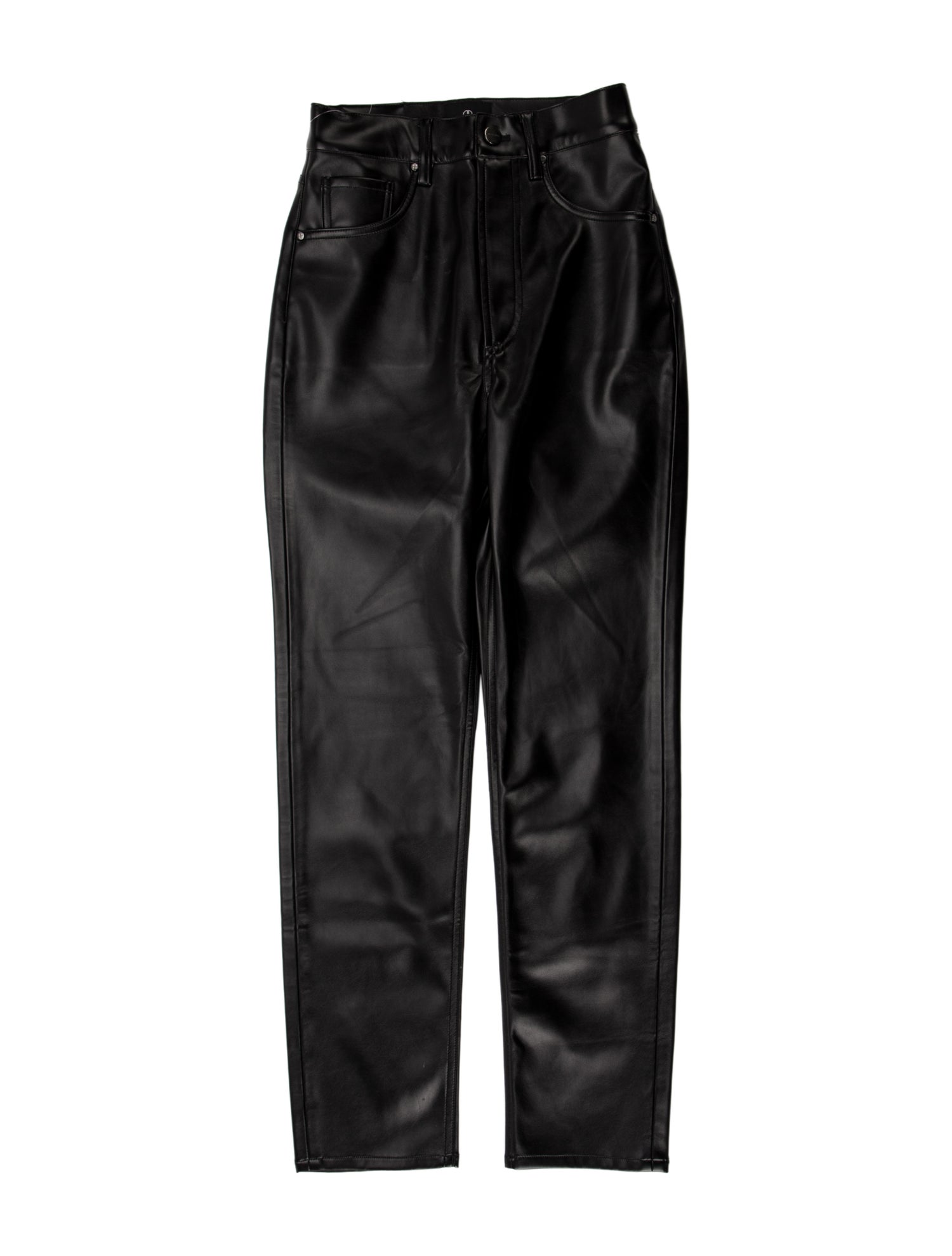 Anine Bing Faux Leather Straight Leg Pants