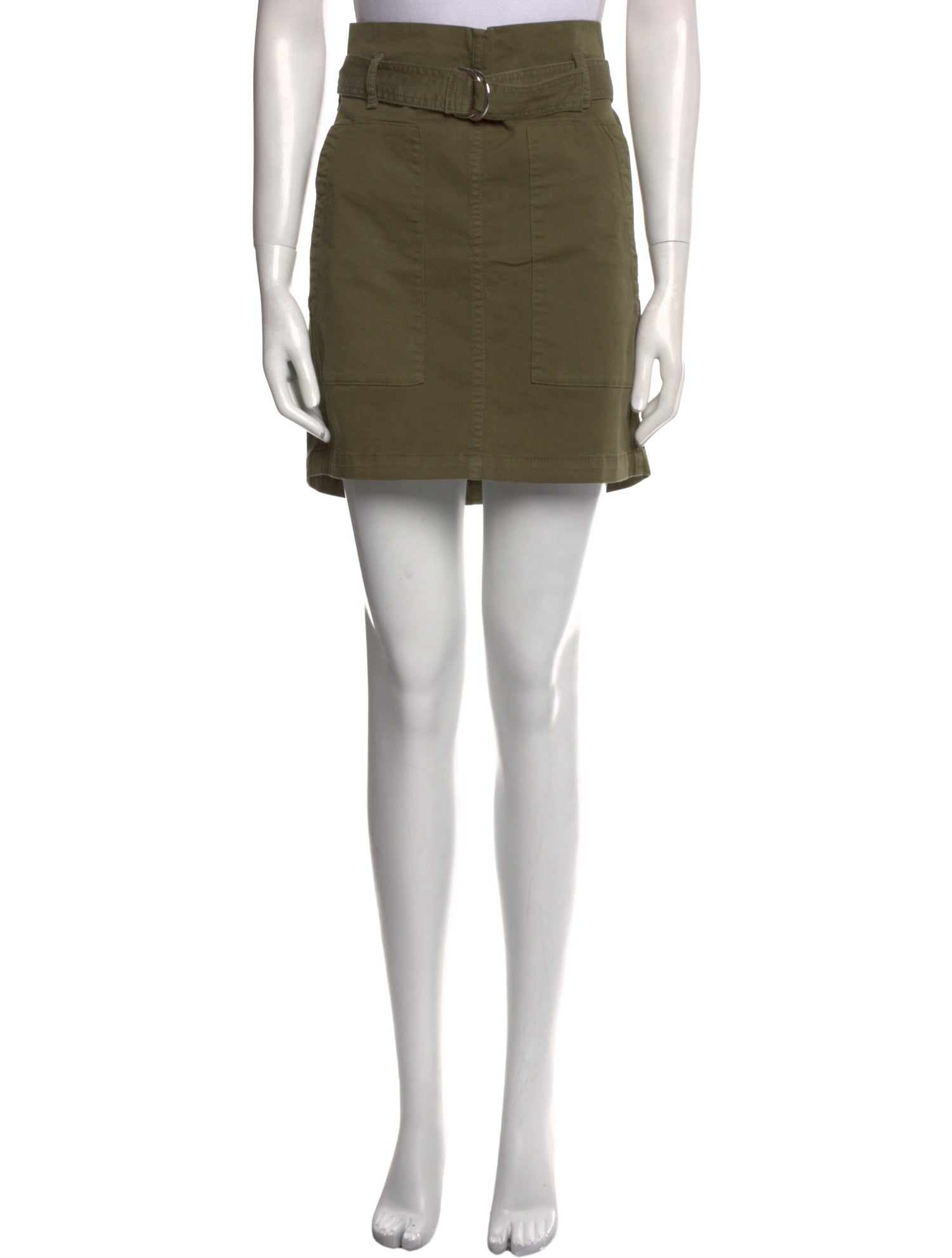 Anine Bing Raw-Edge Trim Mini Skirt