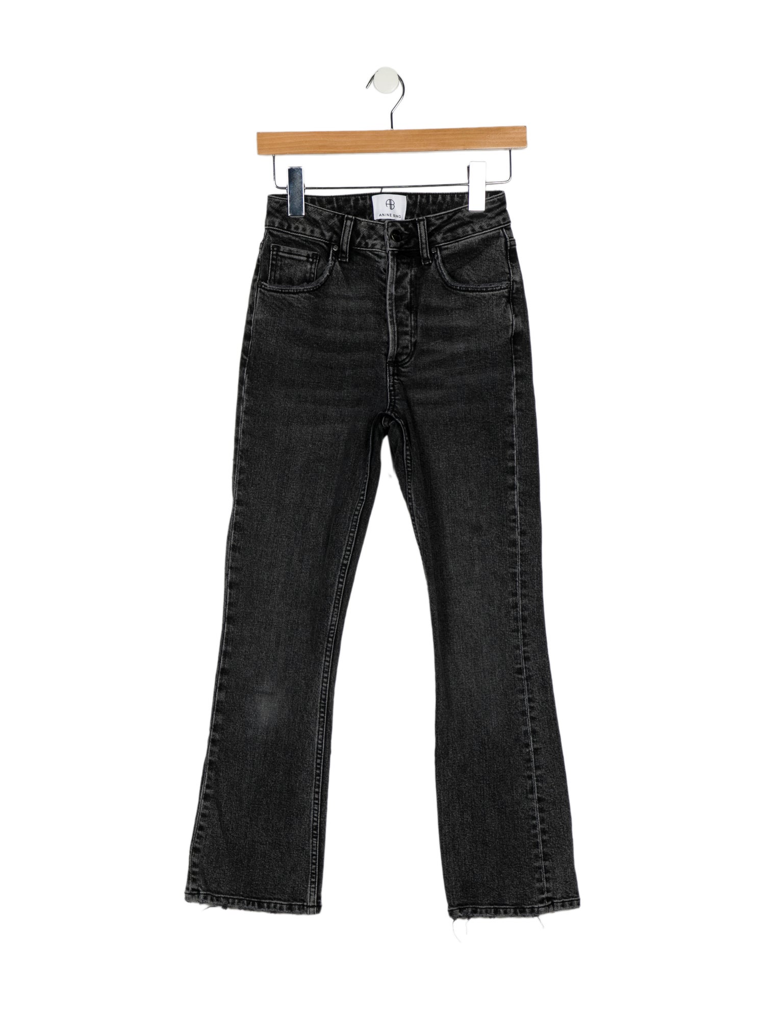 Anine Bing Mid-Rise Straight Leg Jeans