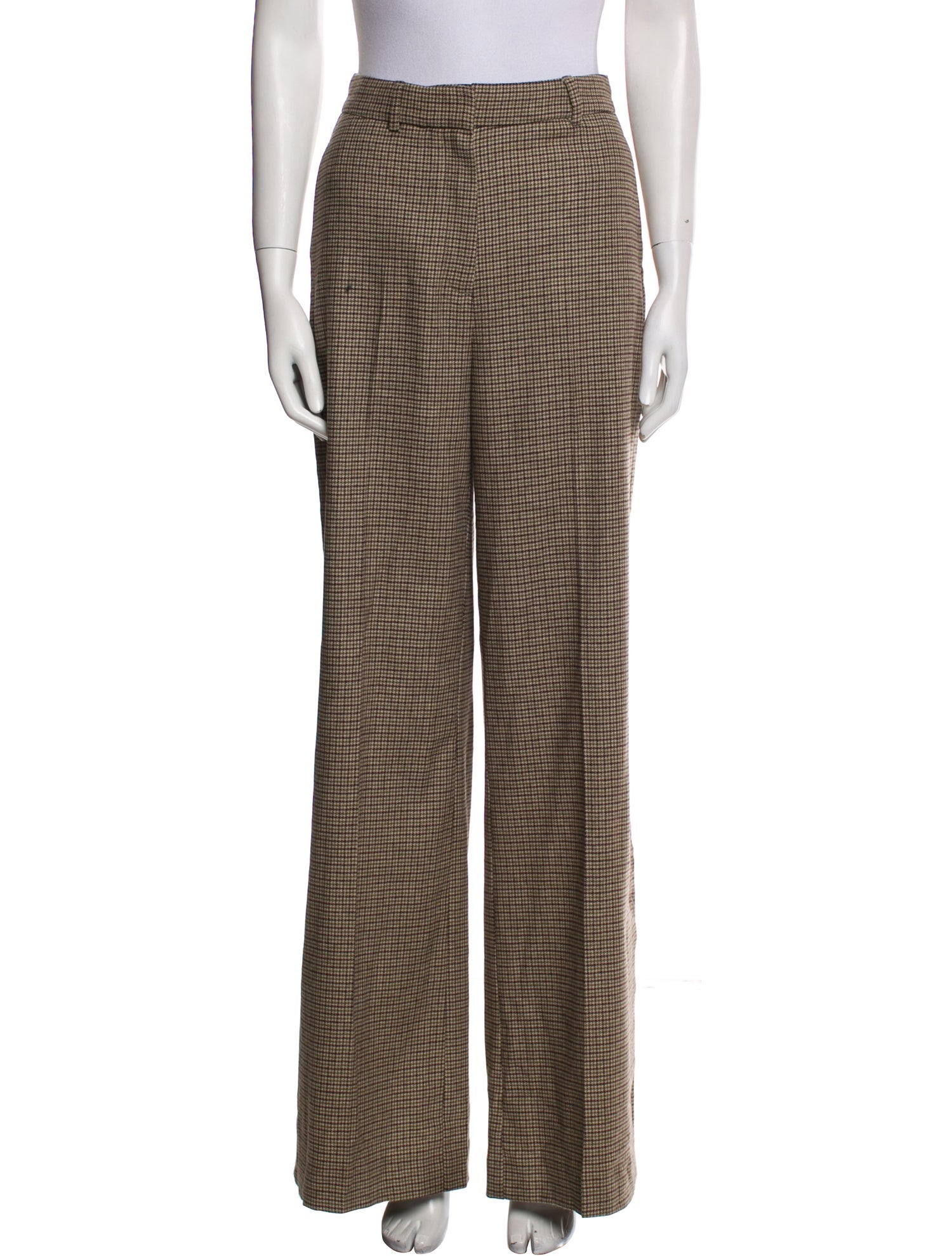 Anine Bing Plaid Print Wide Leg Pants w/ Tags