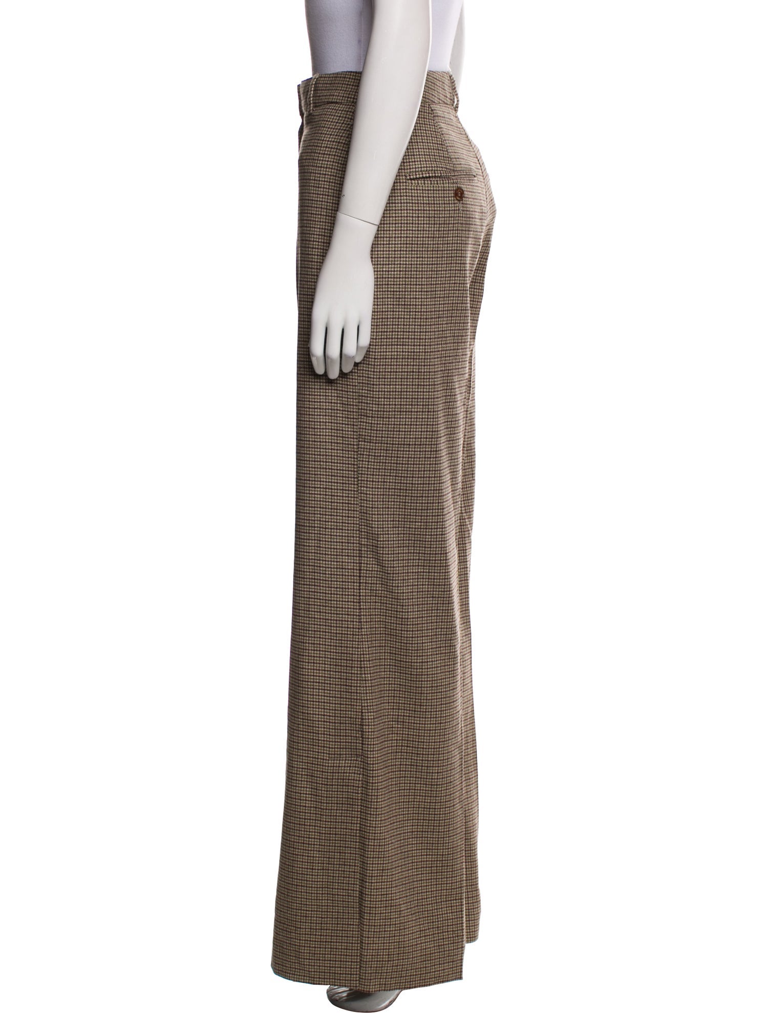 Anine Bing Plaid Print Wide Leg Pants w/ Tags