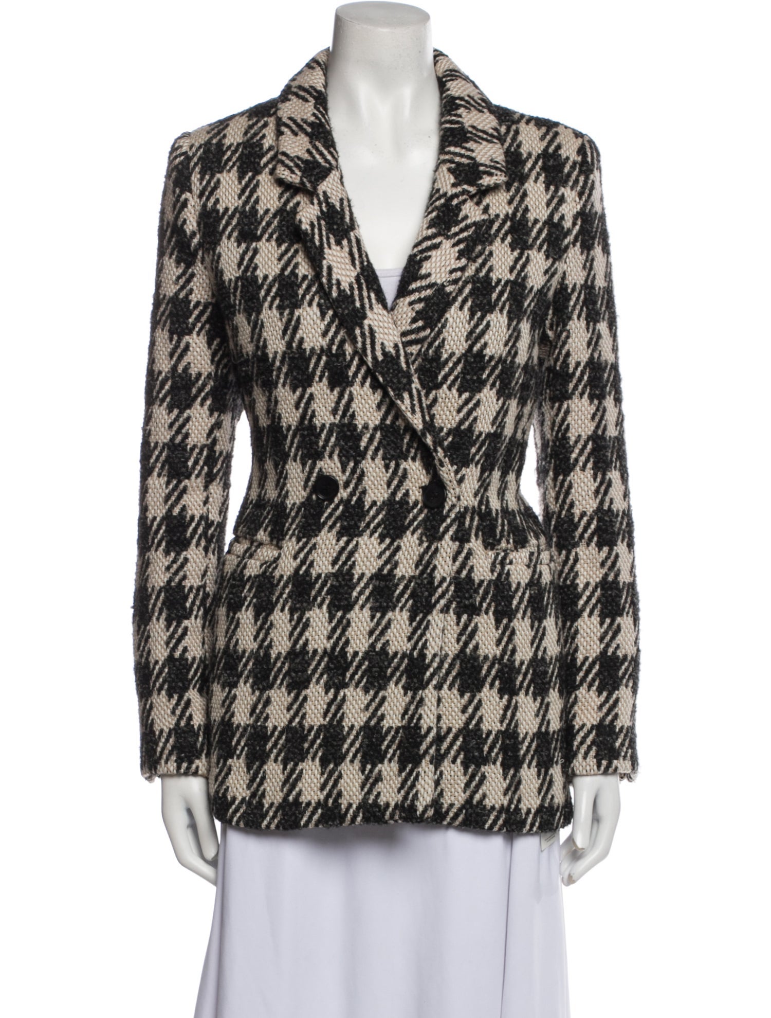 Anine Bing Plaid Print Coat