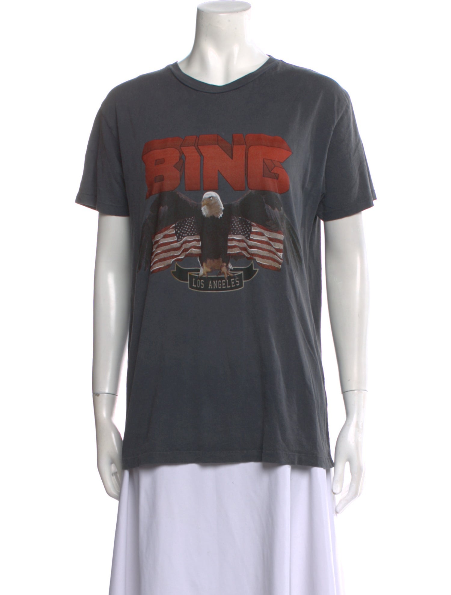 Anine Bing Graphic Print Crew Neck T-Shirt