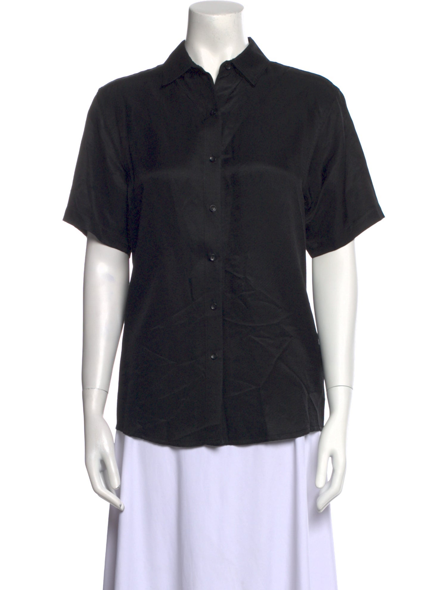 Anine Bing Short Sleeve Button-Up Top