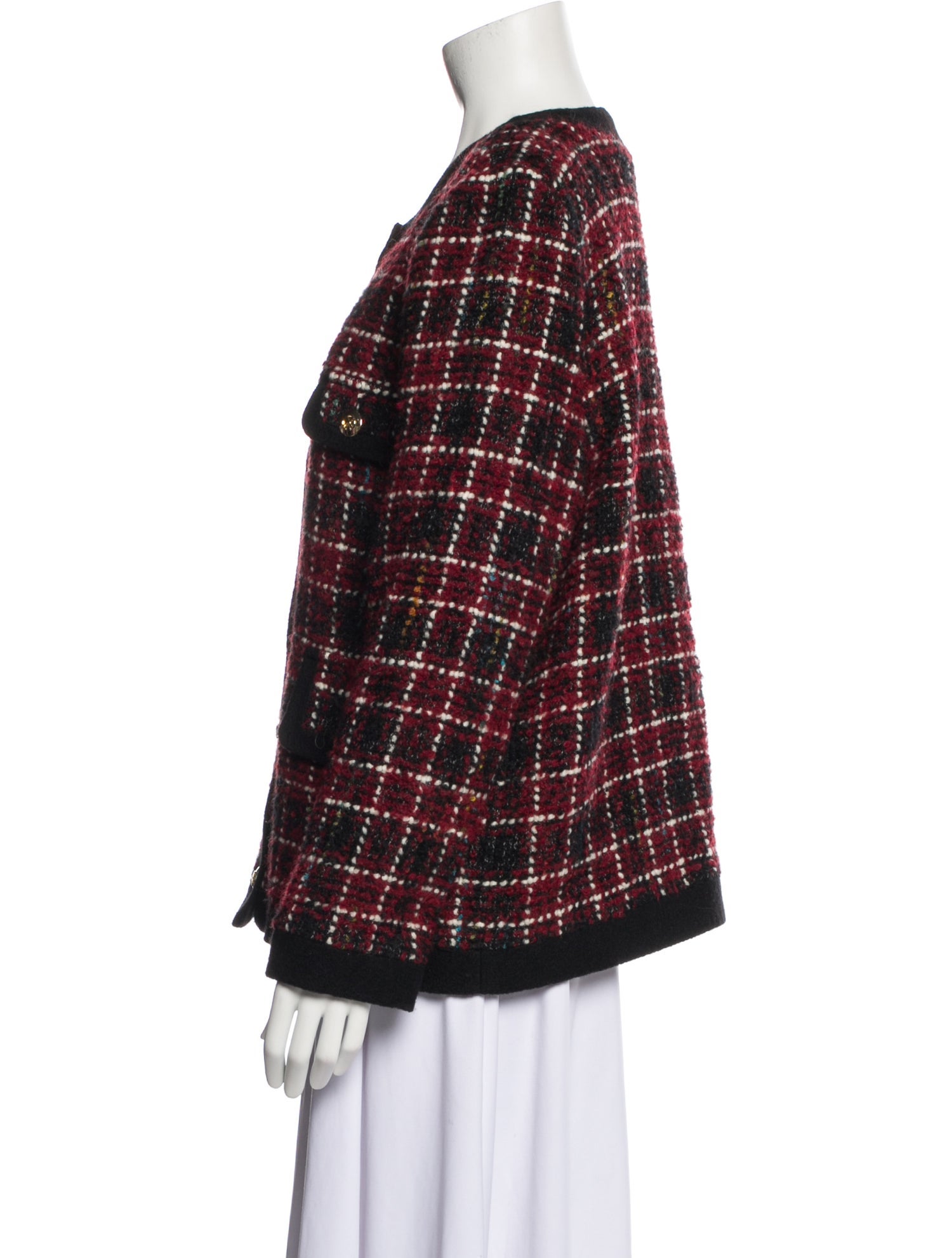 Anine Bing Plaid Print Evening Jacket