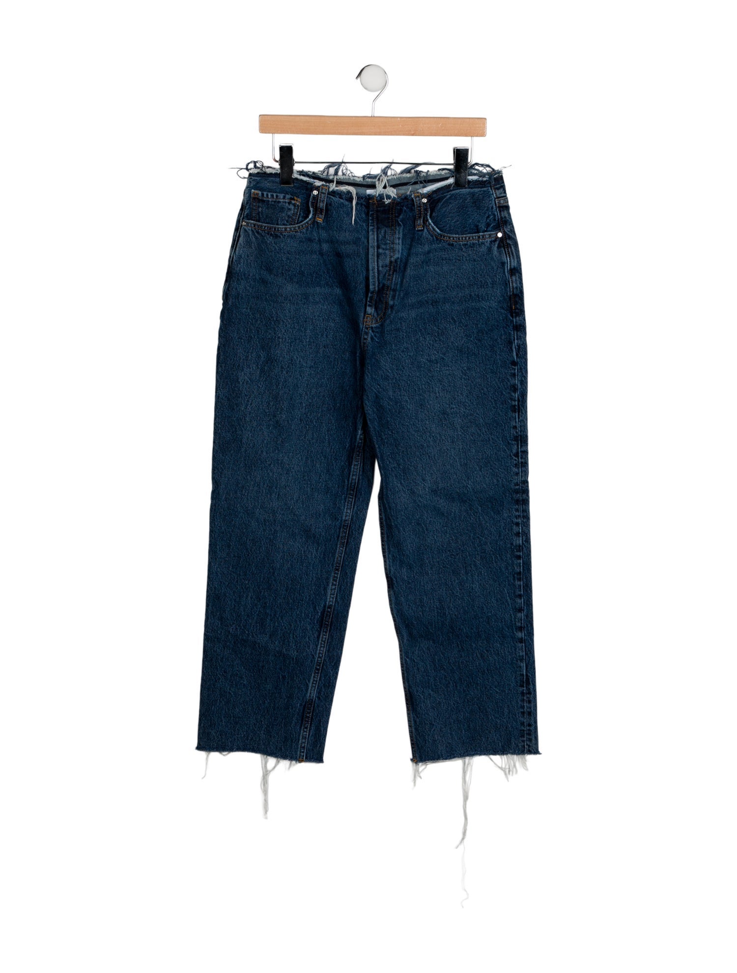Anine Bing High-Rise Straight Leg Jeans
