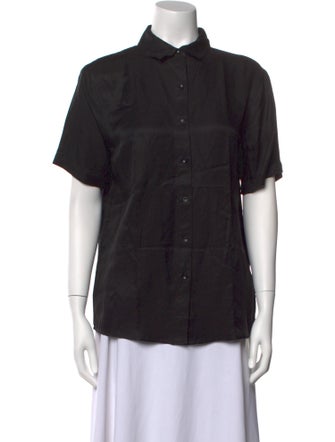 Anine Bing Short Sleeve Button-Up Top